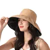 Sombrero de Sol de Vinilo Upf50+ Anti-UV para Mujer Verano Cubre Rostro Ala Ancha Sombrero de Protección Solar Sombrero de Pescador para Exteriores