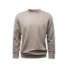 Suéter Masculino de Lã com Gola Redonda Outono e Inverno Novo Estilo Preguiçoso Suéter Masculino Cor Sólida Camisa Base Tricotada Roupa Masculina Top Tendência