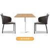 Silla de Comedor de Diseño Nórdico Silla de Ratán para Bar Cafetería Recepción Negociación Vestíbulo de Hotel Pasillo Silla de Comedor Tejida con Cuerda