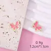 Acessórios para Unhas Artísticas Borboleta Coração Rosa Materiais DIY Strass Decorativo Decorações de Unha Rosa Acessórios de Unha Vestíveis