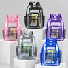 Mochila transparente transfronteriza de Amazon, bolso de hombro de PVC, mochila de gelatina, mochila de gran capacidad, mochila escolar para estudiantes de primaria y secundaria