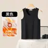 Chaleco Caliente de 400G para Otoño e Invierno con Espalda de Terciopelo Grueso Camiseta sin Mangas para Hombre Chaleco con Correa en la Cintura