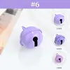 Metal Pintado Color Macaron Pequenos Sinos Chaveiro DIY Boneca Pingente Pet Acessórios Multi-Tamanho Atacado