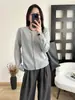 Chaqueta Cardigan de Color Sólido para Mujer Otoño Suéter de Punto para Mujer 2025 Nuevo de Moda Popular Suéter de Punto Principios de Otoño
