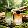 Difusor de Aromas para Interiores sin Fuego Botella de Vidrio Degradado Difusor de Varillas de Ratán Fragancia de Hotel Ambientador de Baño Hecho a Medida