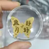 Adesivo de Telefone de Ouro Puro 999 para Riqueza Instantânea, com Adesivo Traseiro, Adesivo de Ouro 2mg, Presente Promocional para Lojas de Ouro em Transmissão ao Vivo