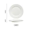 Platos Redondos Blancos Puros Estilo Occidental de Cerámica para Hotel Platos Comerciales Platos para Bistec Platos de Hueso Platos Planos Platos Hondos Venta al por Mayor para Exportación