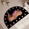 Alfombra de Baño de Dibujos Animados Lindos, Absorbente, Suave, Alfombra de Suelo de Barro de Diatomeas, Alfombra de Baño, Resistente a Manchas, Fácil de Cuidar, Secado Rápido, Alfombra Antideslizante