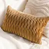 Funda de Cojín Decorativo para Sofá Cama Estilo Retro de Gama Alta Tono Crema Cojín Lumbar Marrón Funda de Cojín para Ventana de Rincón