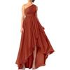 Vestido de Noite Transfronteiriço da Amazon para Mulheres, Novo Estilo, Elegante Ombro Único, Pequena Cauda, Banquete de Socialite, Festa de Aniversário, Vestido para o Dia a Dia