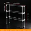 Soporte de Exhibición Acrílico Transparente Figura Trapezoidal Estante de Almacenamiento para Cajas Sorpresa Exhibición por Capas Estantería de Exhibición Pop Mart