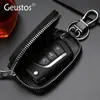 Bolsa de chave com zíper grande capacidade masculina pendurada na cintura couro bolsa de cartão feminina universal carro fivela de chave multifuncional atacado
