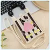 Bolso de Teléfono Móvil a Cuadros para Mujer Bolso Cruzado de Hombro Pequeño Lindo Ligero Bolso Tejido Bolso de Punto
