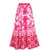 Traje de baño de una pieza con estampado Ab de doble cara para mujer, disponible en stock, Traje de baño conservador para el resort, Conjunto de falda pareo estampada de gasa, Secado rápido para aguas termales