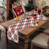 Nueva Bandera de Mesa Navideña Geométrica de Rombo de Amazon Decoración de Ambiente para Fiesta Navideña Mantel Tela para Mesa de Café