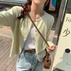 Cárdigan de punto para mujer de otoño e invierno, prenda exterior, cárdigan, suéter, chaqueta, manga larga, adelgazante, top de invierno