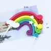 Decorações de Bolos Assados Arco-Íris Pequeno Pingente Pó Dourado Mais Fácil de Combinar Castelo Festa de Aniversário Mesa de Sobremesas Inserção