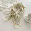 Novo Estilo Lenço Longo de Seda para Mulheres, Lenço de Chiffon 100% Seda de Amora, Versátil e de Alta Qualidade, Lenço de Primavera e Verão, Lenço de Pescoço, Echarpe