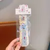 Diadema de velcro para niñas con borde de encaje y diseño de conejo de dibujos animados a cuadros, una herramienta mágica para recoger el cabello suelto, suave con el cabello y el flequillo del bebé