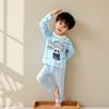 2025 Nueva Versión Coreana Labubu Dibujos Animados Niños y Niñas Conjunto de Ropa de Casa para Niños Estilo Otoño Ropa Interior Térmica Bebé Moderno