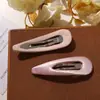 Grampo de Cabelo Rosa Cetim de Temperamento Doce Suave Clipe BB Versátil de Alta Qualidade Acessório de Cabelo com Textura Feminina Clipe para Franja Lateral