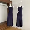 Conjunto Básico Casual de Colete Fluido + Saia Longa com Pregas na Cintura para Cobrir a Barriga, Vestuário Feminino de Algodão Ye Hong