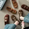 Zapatos retro estilo Birkenstock para mujer con suela blanda para otoño/invierno 2026, con un talón que se puede pisar, versátiles para ir al trabajo, cómodos para uso prolongado, antideslizantes y con una suela suave para uso casual