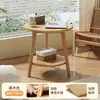 Mesa auxiliar mini moderna minimalista para uso doméstico, mesa lateral simple popular para sala de estar, balcón, mirador o lado del sofá, mesa redonda pequeña