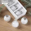 Bola de Natal Enfeite de árvore de Natal Bola de Natal de vidro transparente Floco de neve Bola de Natal brilhante Decoração de Natal Bola pendurada com lantejoulas Embalada em caixa
