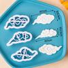 Molde de Pastel de Azúcar Flip diy Molde de Prensa de Impresión Xiangyun Molde de Corte de Nube Feliz Cumpleaños Estilo Chino Herramienta Decorativa para Hornear