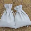 Venta Directa de Fábrica de Bolsas de Algodón y Lino de Gama Alta con Cordón, Bolsas Pequeñas de Algodón para Empaque de Regalos, Bolsas con Cordón para Almacenamiento de Alimentos y Arroz