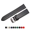 Al por mayor en stock Correa de reloj de colores lisa ultradelgada con hebilla de pasador, Accesorios de correa de reloj de cuero ultrasuave 10~22 mm