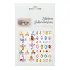 Gemas Faciais Brilhantes com Strass em Formato de Coração Acrílico Diamante Pérola Adesivos Faciais Populares Transfronteiriços do Fabricante