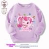 Moletom Infantil Feminino 2024 Novo Estilo Casual Gola Redonda Algodão para Bebês Meninas Primavera e Outono Roupas Infantis Cartoon