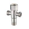 Válvula de ángulo triangular de acero inoxidable 304 para baño, inodoro, calentador de agua, válvula de cierre de agua fría y caliente, válvula de ángulo de una entrada y dos salidas con núcleo de cobre