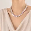 Collar de Cuentas Redondas Verdes Imitación Cristal para Mujer Cadena para Clavícula de Cuentas Estilo Frío de Ins Diseño de Nicho Collar Nuevo para el Cuello
