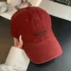 Gorra de Béisbol Azul Marino con Bordado de Letra Retro para Mujer, Uso Diario Casual, Ala Ancha, Sensación de Alta Calidad, Circunferencia de Cabeza Grande, Gorra Pico de Pato
