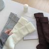 Calcetines Holgados Grises de Otoño e Invierno para Mujer, Calentadores de Piernas Gruesos y Cálidos, Cubre Pies de Punto Versátiles de Color Sólido, Calcetines Estilo Coreano