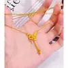 Collar de Borla de Mariposa Serpiente Dorada Antigua Zodiaco Serpiente Año de Nacimiento Nuevo Estilo Chino Lujo Ligero Cadena Versátil para Clavícula