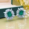 Cao Shi estilo europeo y americano de alta gama retro simulación aretes lujo banquete flor vestido de noche aretes fabricantes de origen