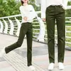 Pantalones casuales elegantes hechos a medida para el trabajo, nuevos de primavera/otoño, de cintura alta, rectos, corte ajustado, modernos, versátiles, pantalones de trabajo