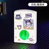 Ignição visual inteligente a gás-elétrico híbrido câmara de gás visível isqueiro de desenho animado presente acessório para fumar isqueiro famoso na internet atacado