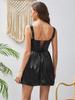 Amazon Transfronteiriça 2026 Primavera/Verão Novo Comércio Exterior Feminino Vestido Curto Bufante de Gola Quadrada Sem Mangas