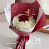 Papel Nuevo Estilo con Forma de Fuegos Artificiales con Acabado de Lujo, Colorido y Resistente, Creativo Ramo de Crisantemos, Materiales de Empaque Floral para Floristería de Año Nuevo