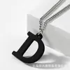 EManco Placa de ácido acético europea y americana Collar con letra inglesa para hombre y mujer Collar colgante de nicho de alto sentido