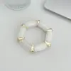 Pulsera de Nudo de Bambú Estilo Maillard Retro Transfronteriza Nueva para Mujer, Joyería Versátil de Nicho Accesorios con Cuerda Elástica de Alta Gama