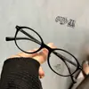Óculos para Leitura Oval Qian Ai Novo Toque de Alto Padrão Armação Preta TR90 Armação para Óculos de Miopia Espelho Liso Retrô para Look Sem Maquiagem