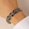 Collar y Pulsera de Acrílico Irregular con Colgante de Diamante Negro de Lujo Ligero Transfronterizo Europeo y Americano para Mujer Otoño e Invierno