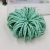 100 elásticos pequenos de anel alto elásticos DIY para cabelo não machucam o cabelo articulação de raiz de lótus corda de cabelo infantil para prender rabo de cavalo alto corda de cabelo feminina