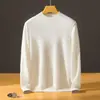Nuevo Suéter de Cachemira para Hombre de Punto Fino de Seda y Cachemira con Cuello Alto de Manga Larga Color Sólido Otoño/Invierno 2026